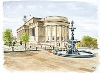 St Georges Hall and Steble Fountain