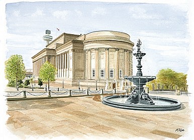 St Georges Hall and Steble Fountain